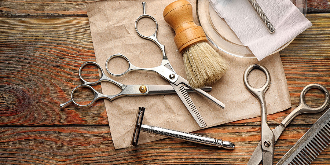 Vintage tools of barber shop
