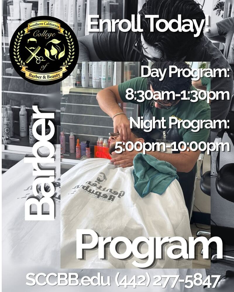 Barber program at Southern California College of Barber and Beauty