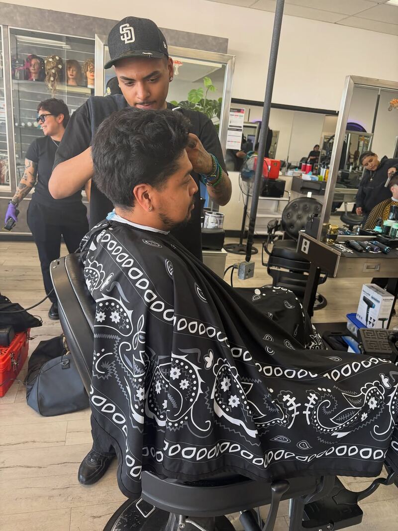 Barber students at Southern California College of Barber and Beauty