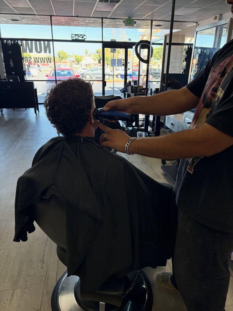 Real clients at Southern California College of Barber and Beauty