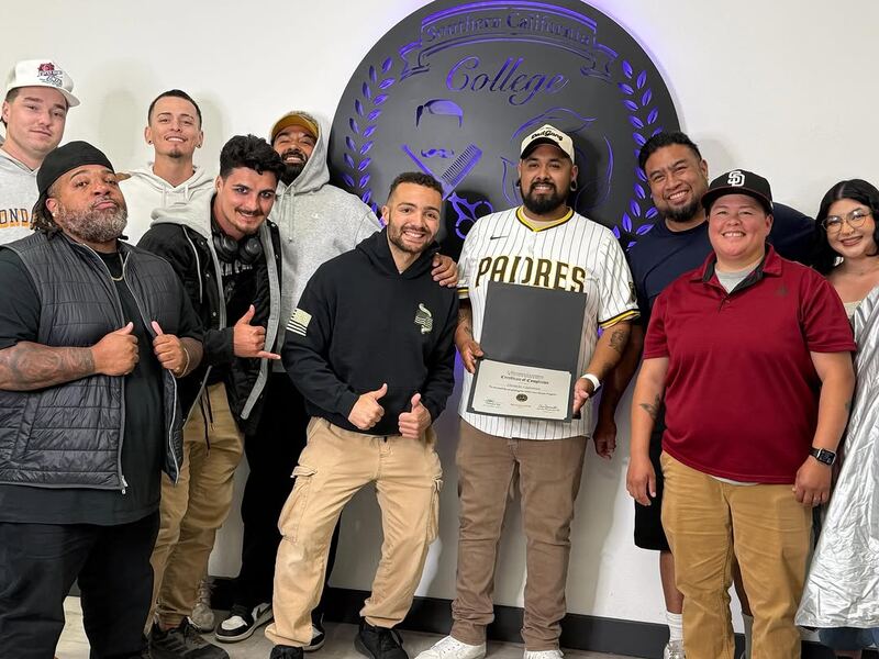Congrats, Horacio at Southern California College of Barber and Beauty